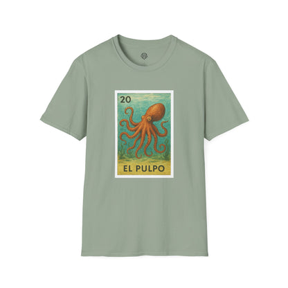 Octopus Lotería Unisex - Soft Style U.S. Cotton T-Shirt (El Pulpo)
