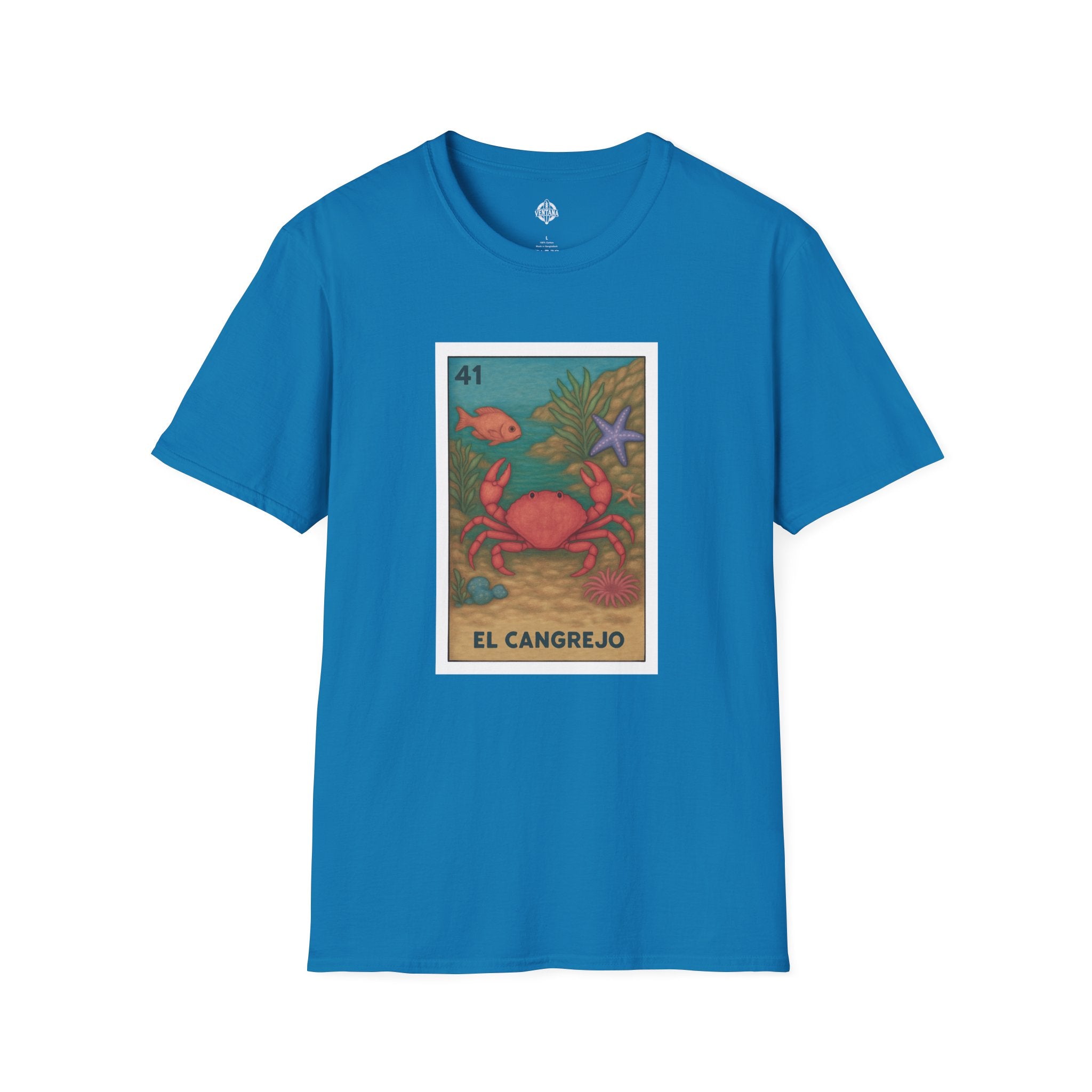 Crab Lotería Unisex - Soft Style U.S. Cotton T-Shirt (El Cangrejo)
