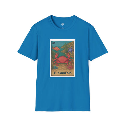 Crab Lotería Unisex - Soft Style U.S. Cotton T-Shirt (El Cangrejo)