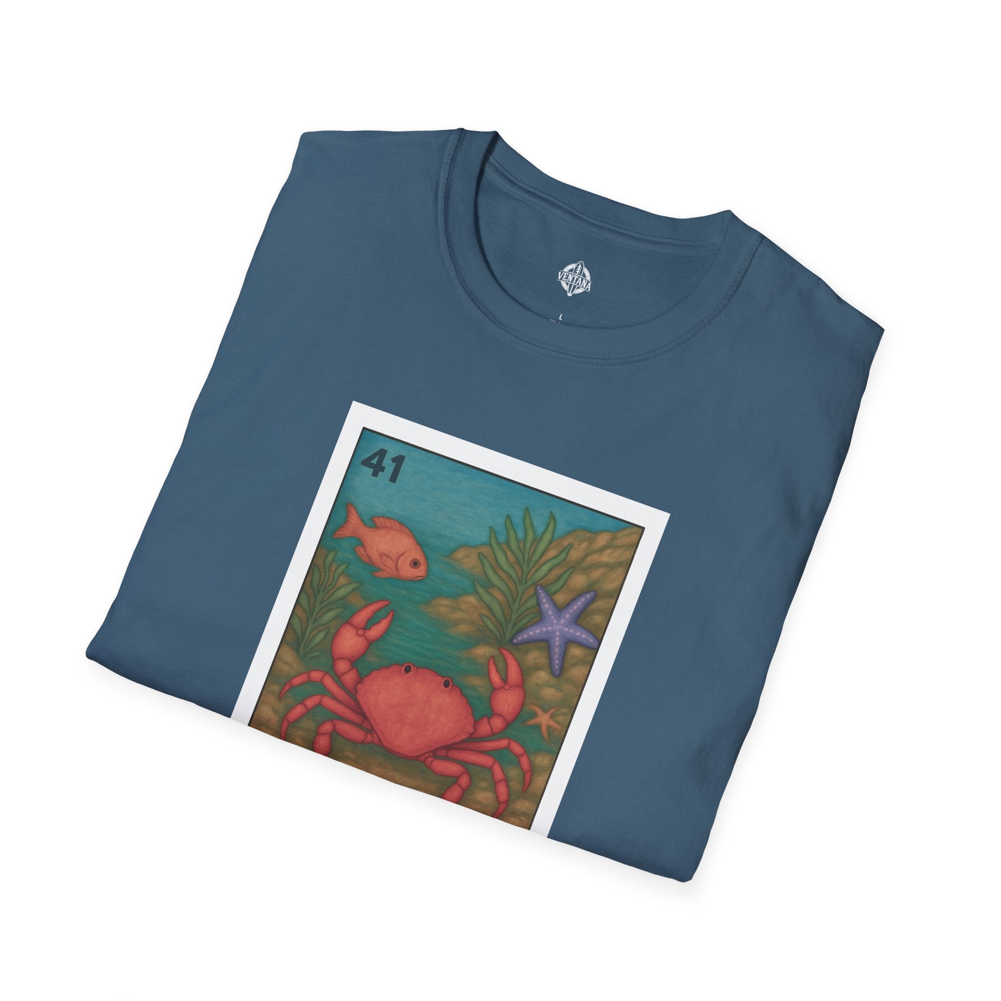 Crab Lotería Unisex - Soft Style U.S. Cotton T-Shirt (El Cangrejo)