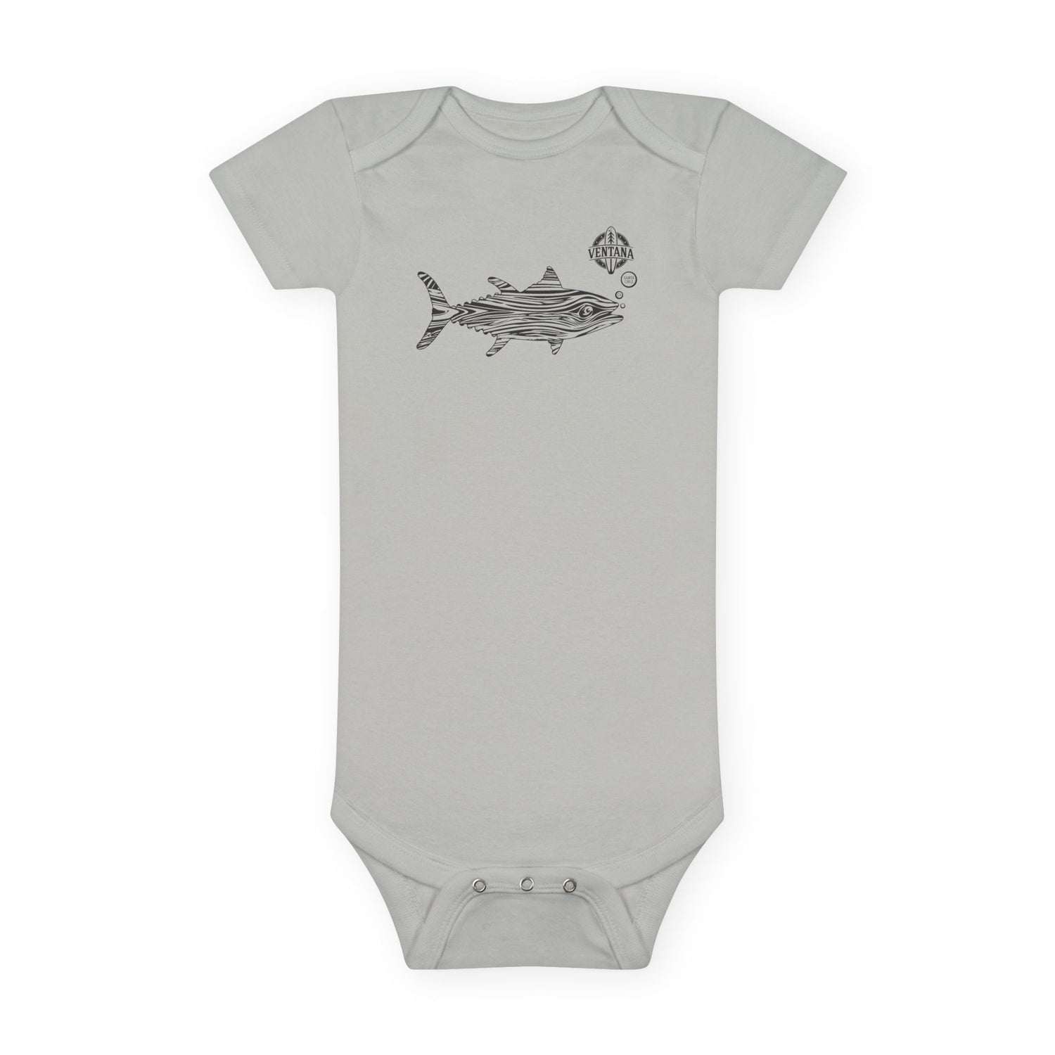 Ventana Wooden Tuna - Baby Short Sleeve 100% Cotton Onesie