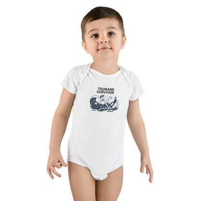 Tsunami Survivor - Baby Short Sleeve 100% Cotton Onesie