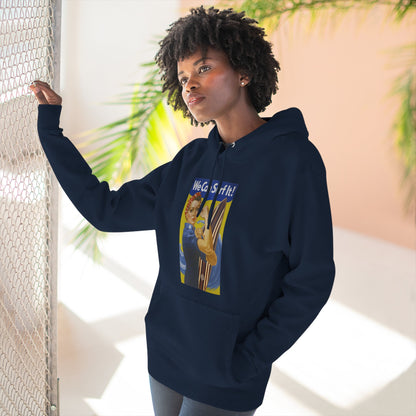 Rosie the Surfer - Pull-Over Cotton Blend Fleece Hoodie