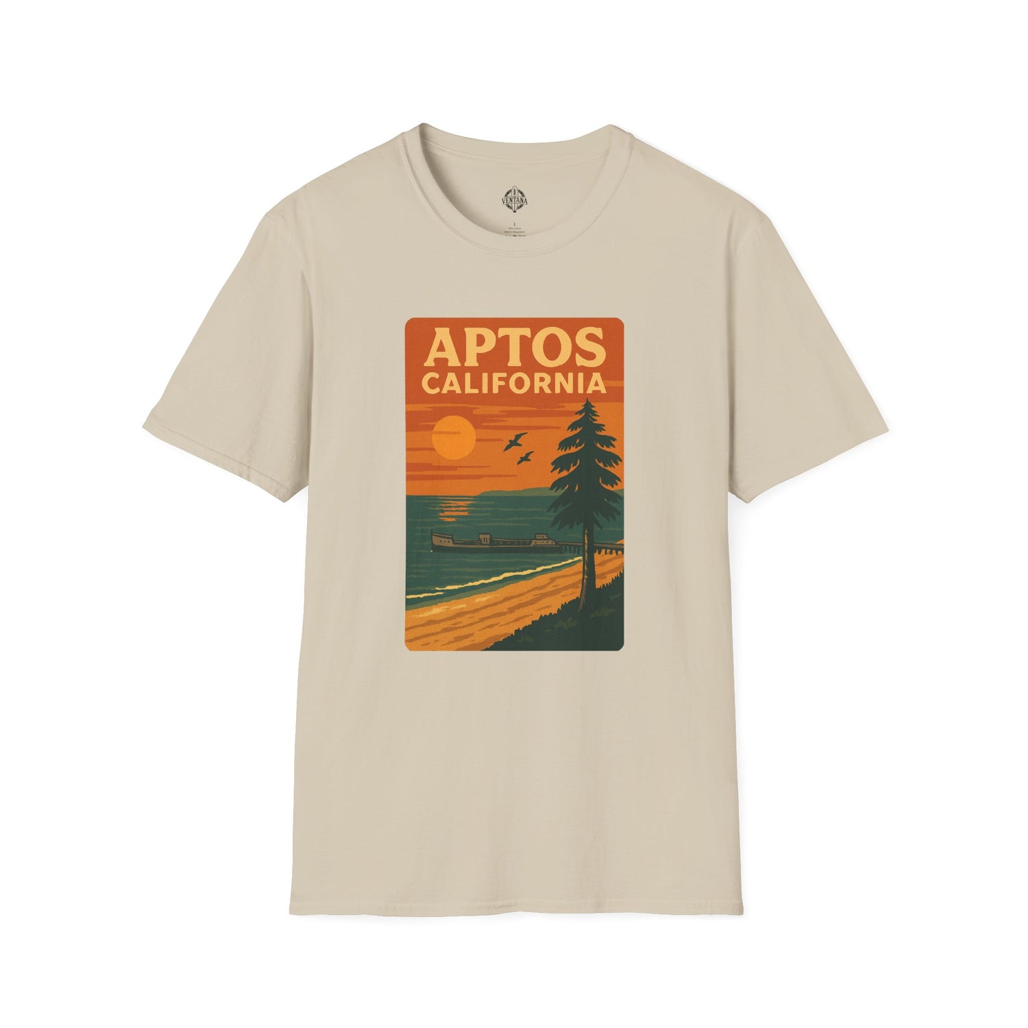 Aptos California Sunset Unisex - U.S. Cotton T-Shirt