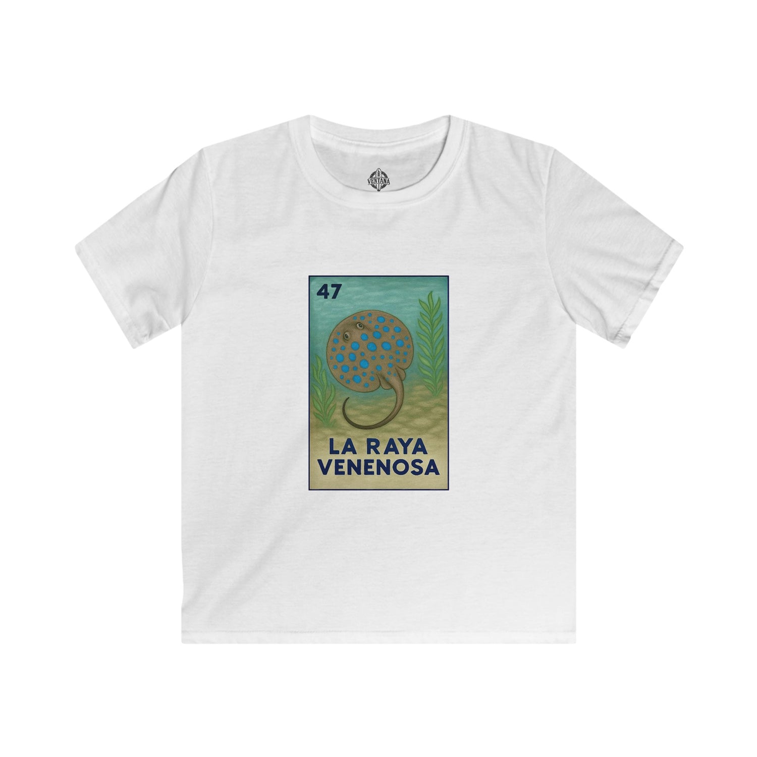 Stingray Lotería Kids - Soft Style U.S. Cotton T-Shirt (La Raya Venenosa)