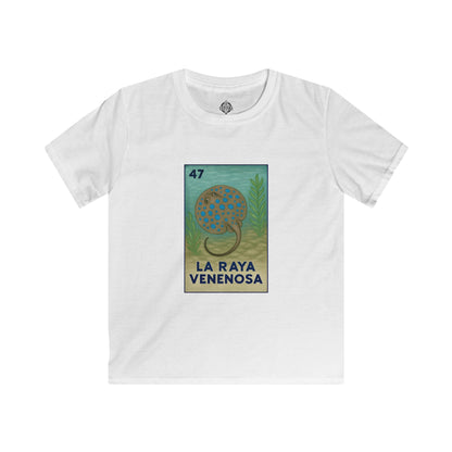 Stingray Lotería Kids - Soft Style U.S. Cotton T-Shirt (La Raya Venenosa)