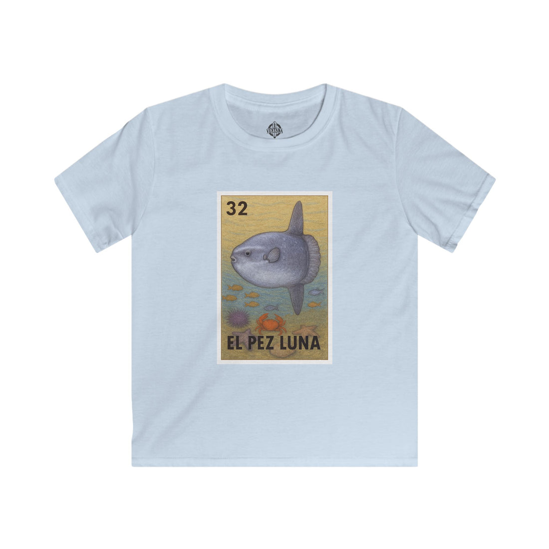 Sunfish Lotería Kids - Soft Style U.S. Cotton T-Shirt (El Pez Luna)