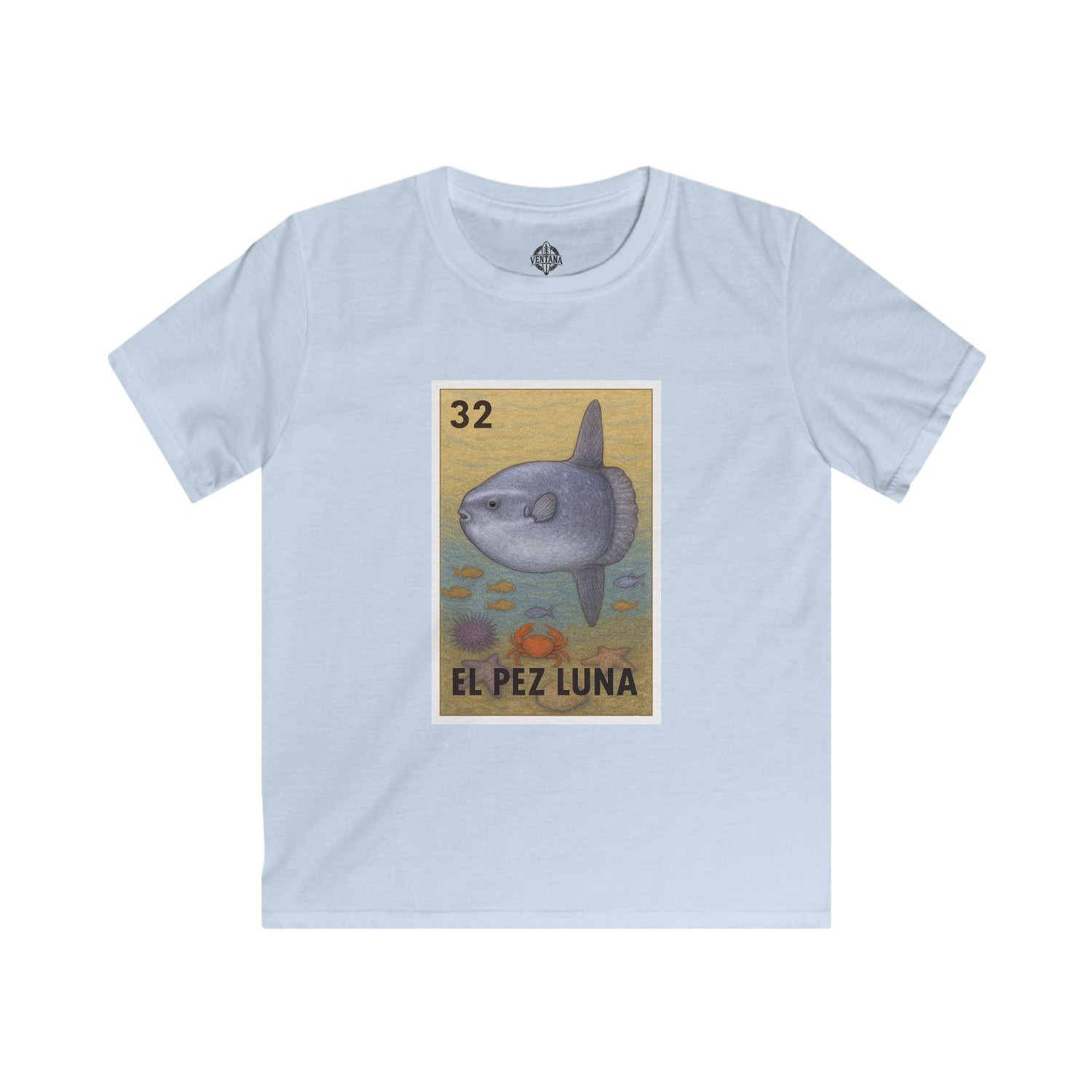Sunfish Lotería Kids - Soft Style U.S. Cotton T-Shirt (El Pez Luna)