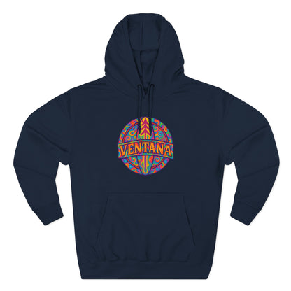 Ventana Psychedelic Treefish Logo Unisex - Pull-Over Cotton Blend Fleece Hoodie