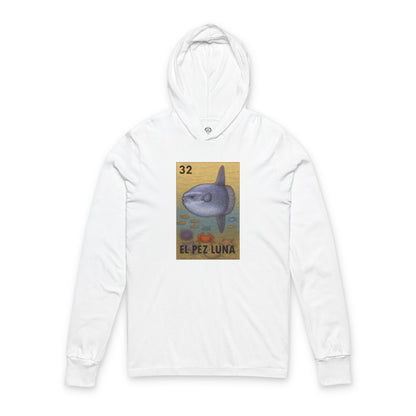 Sunfish Lotería Unisex - Cotton Hooded Long Sleeve Hooded T-Shirt (El Pez Luna)