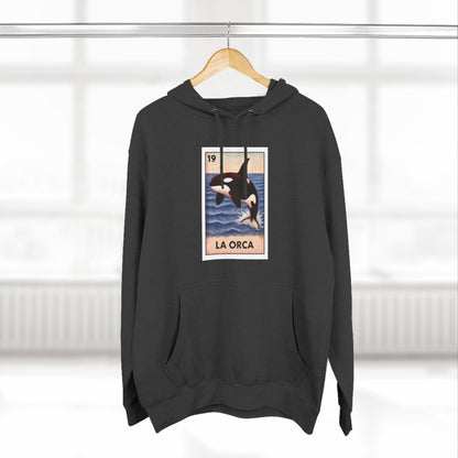 Orca Lotería Unisex - Pull-Over Cotton Blend Fleece Hoodie (La Orca)
