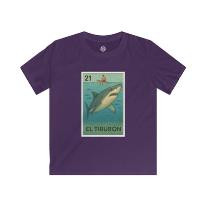 Shark Lotería Kids - Soft Style U.S. Cotton T-Shirt (El Tiburón)