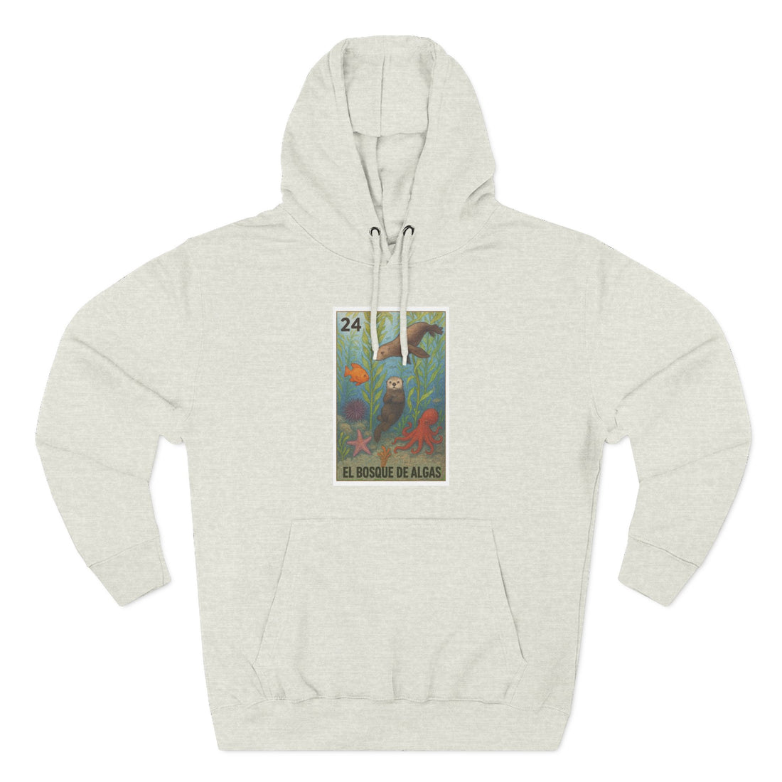 Kelp Forest Lotería Unisex - Pull-Over Cotton Blend Fleece Hoodie (El Bosque de Algas)