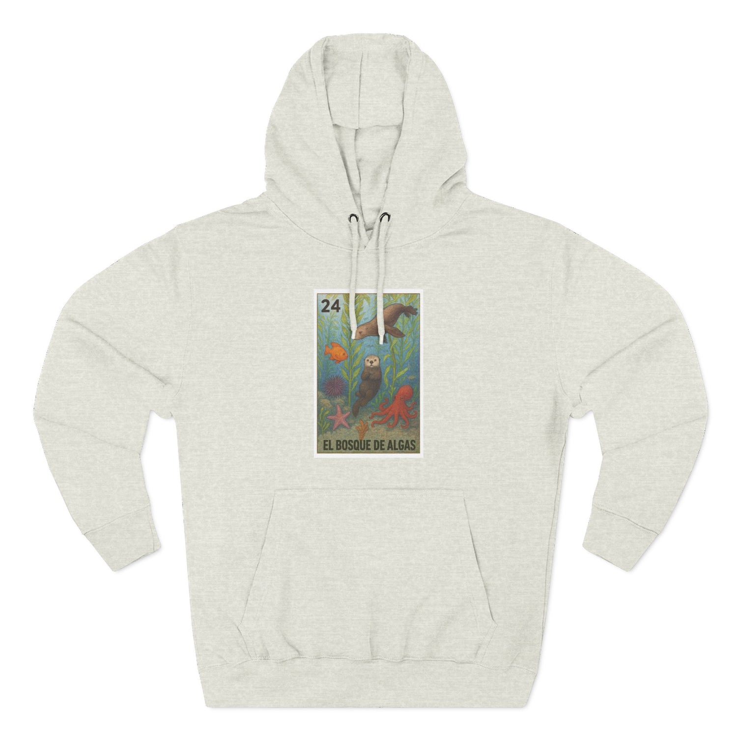 Kelp Forest Lotería Unisex - Pull-Over Cotton Blend Fleece Hoodie (El Bosque de Algas)