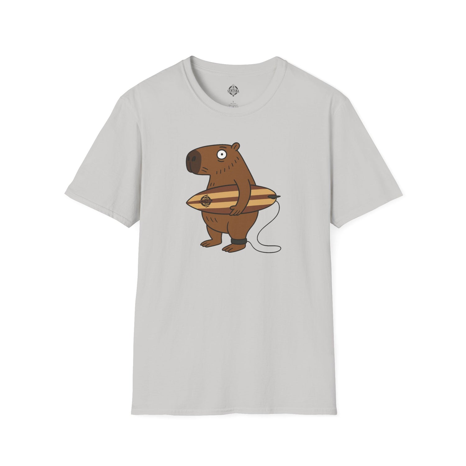 Capybara Surfer Unisex - Soft Style U.S. Cotton T-Shirt
