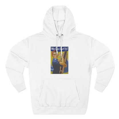 Rosie the Surfer - Pull-Over Cotton Blend Fleece Hoodie