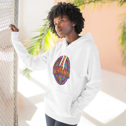 Ventana Psychedelic Treefish Logo Unisex - Pull-Over Cotton Blend Fleece Hoodie