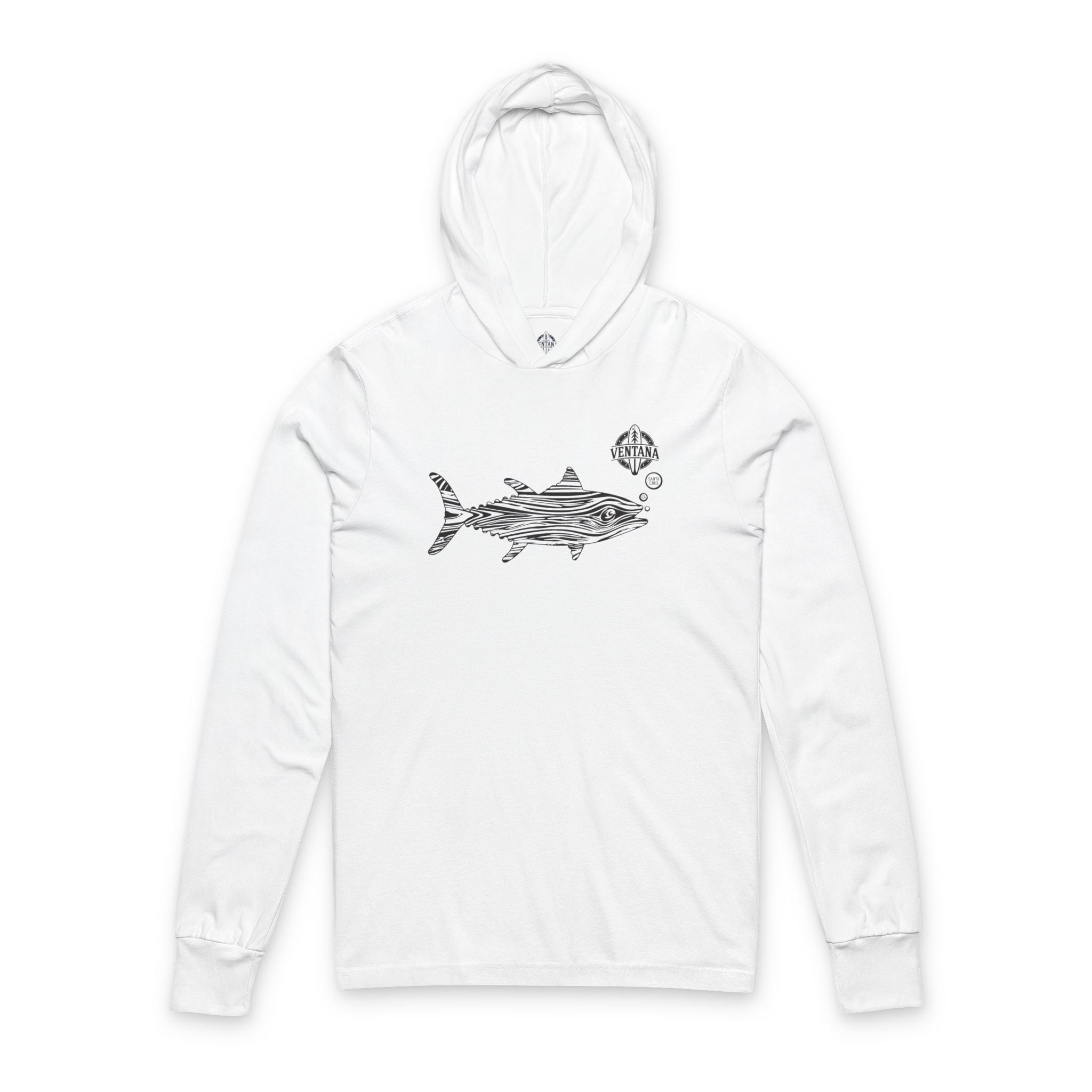 Ventana Wooden Tuna Unisex - Cotton Long Sleeve Hooded T-Shirt