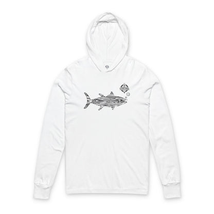 Ventana Wooden Tuna Unisex - Cotton Long Sleeve Hooded T-Shirt
