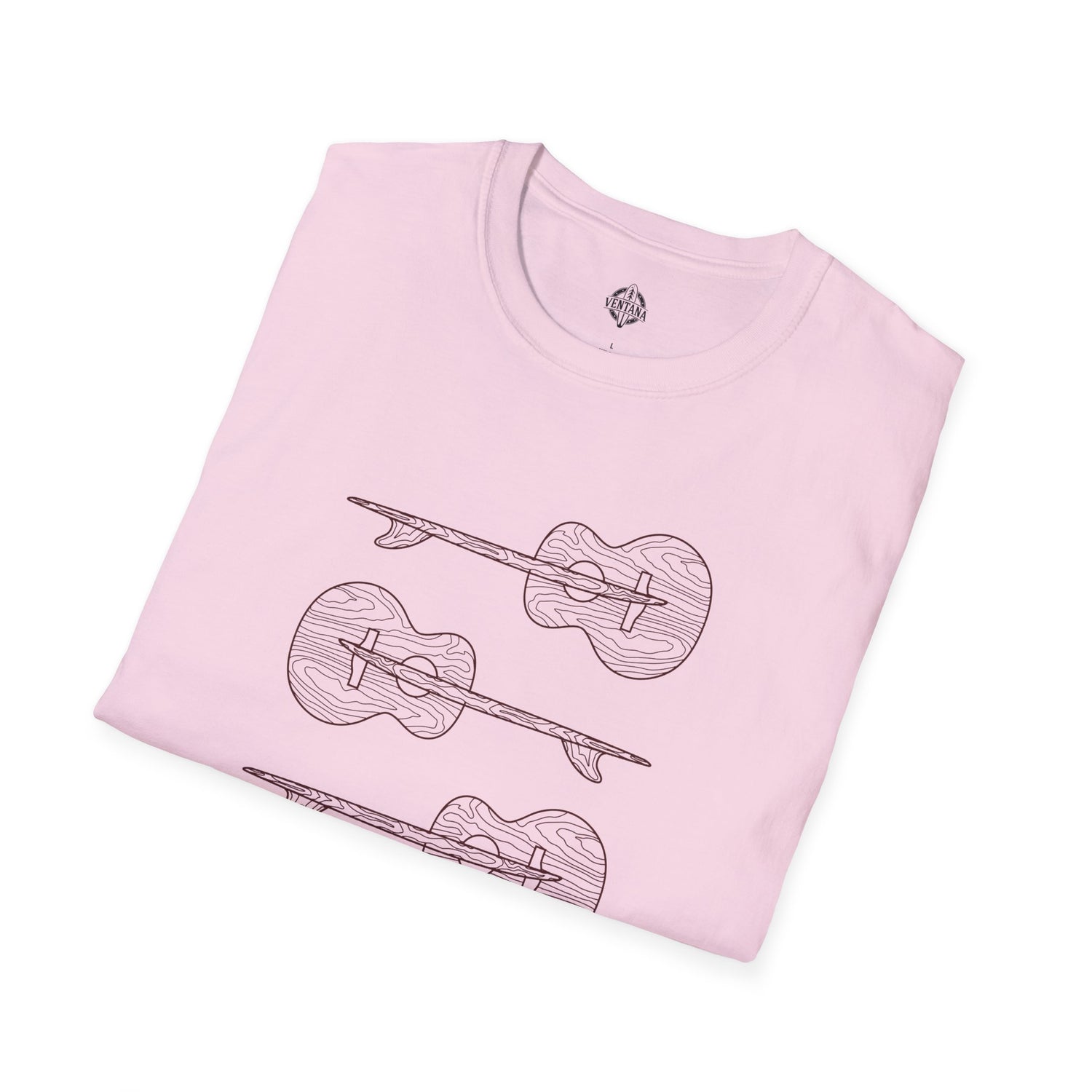 Ventana Santa Cruz Guitar Collab Unisex - Soft Style U.S. Cotton T-Shirt