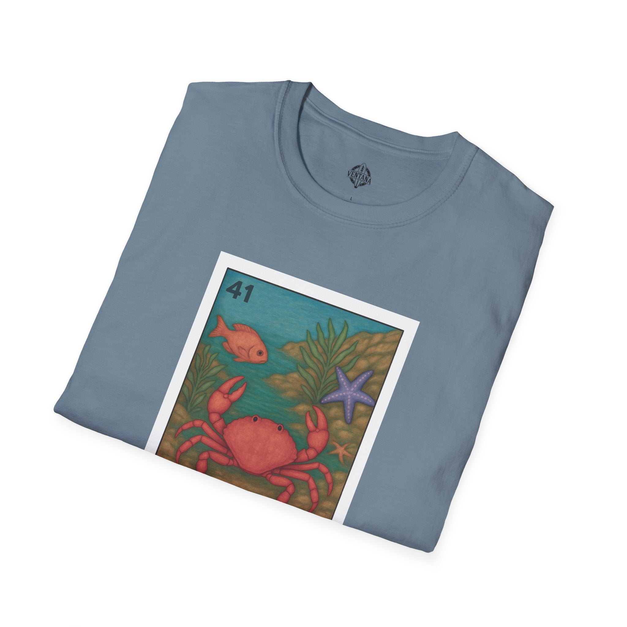 Crab Lotería Unisex - Soft Style U.S. Cotton T-Shirt (El Cangrejo)