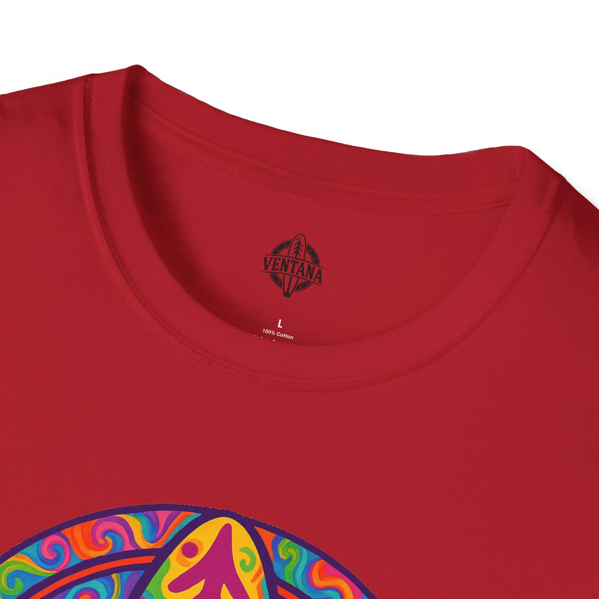 Ventana Psychedelic Treefish Logo - Soft Style U.S. Cotton T-Shirt