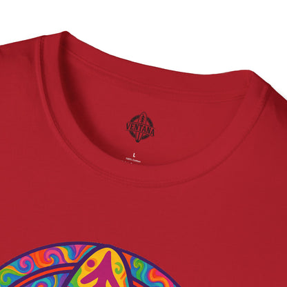 Ventana Psychedelic Treefish Logo - Soft Style U.S. Cotton T-Shirt