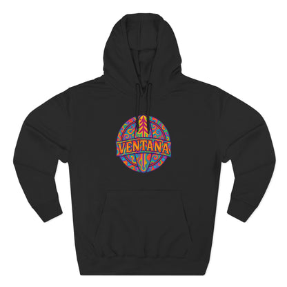 Ventana Psychedelic Treefish Logo Unisex - Pull-Over Cotton Blend Fleece Hoodie