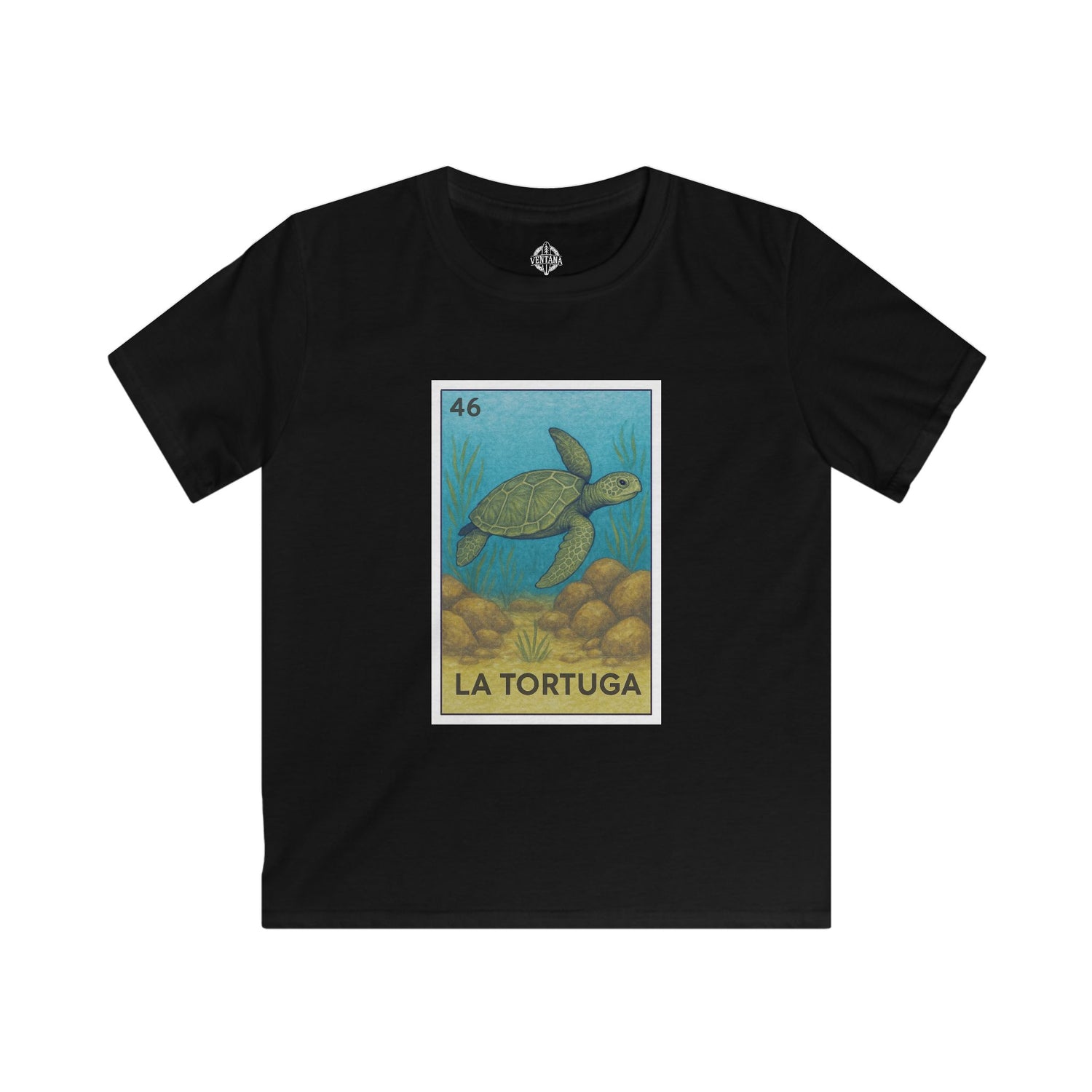 Turtle Lotería Kids - Soft Style U.S. Cotton T-Shirt (La Tortuga)