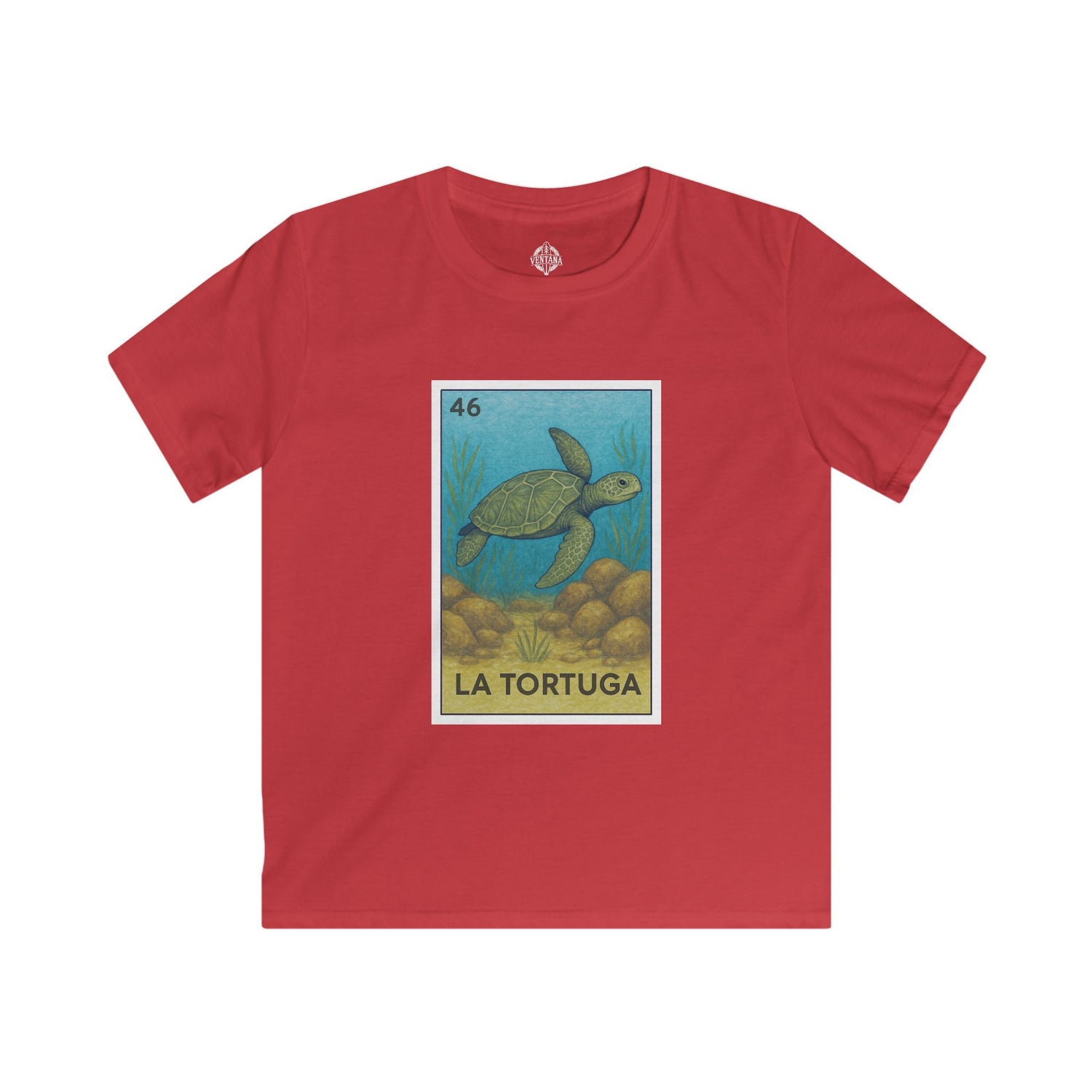 Turtle Lotería Kids - Soft Style U.S. Cotton T-Shirt (La Tortuga)