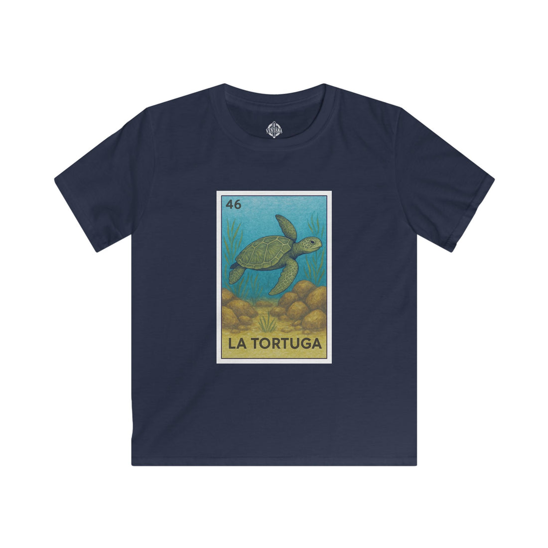 Turtle Lotería Kids - Soft Style U.S. Cotton T-Shirt (La Tortuga)
