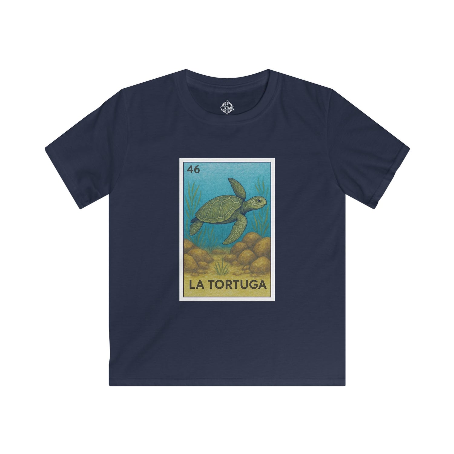 Turtle Lotería Kids - Soft Style U.S. Cotton T-Shirt (La Tortuga)