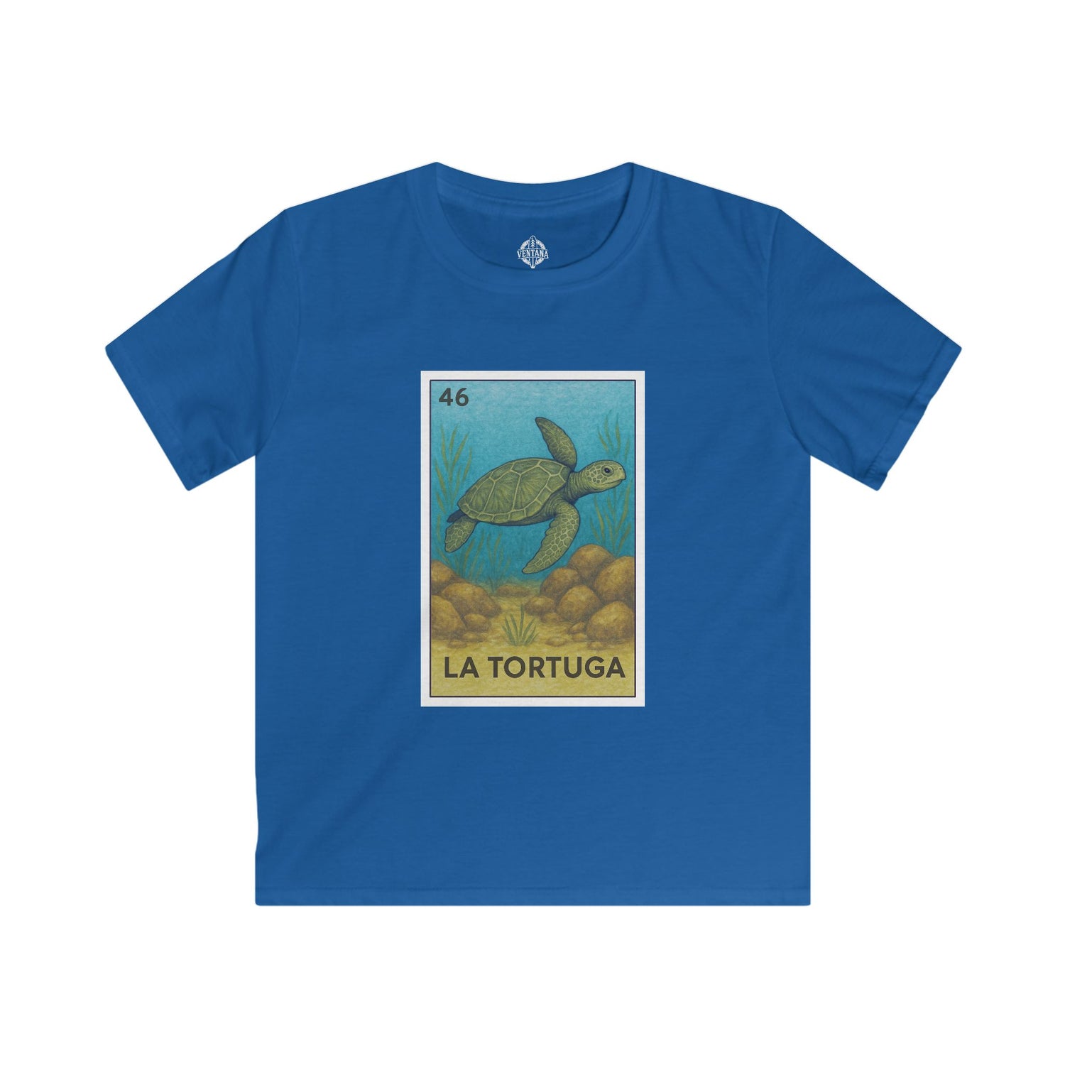 Turtle Lotería Kids - Soft Style U.S. Cotton T-Shirt (La Tortuga)