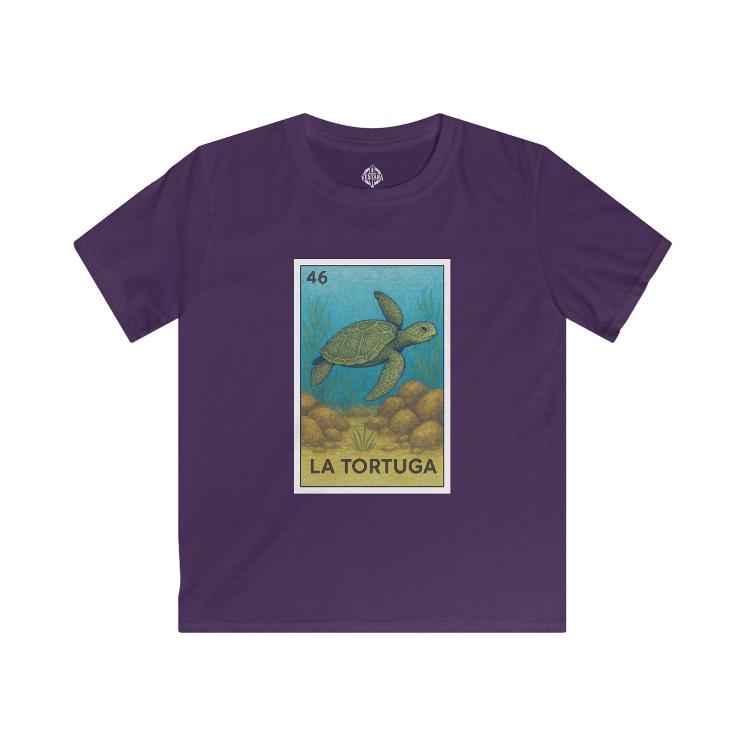 Turtle Lotería Kids - Soft Style U.S. Cotton T-Shirt (La Tortuga)