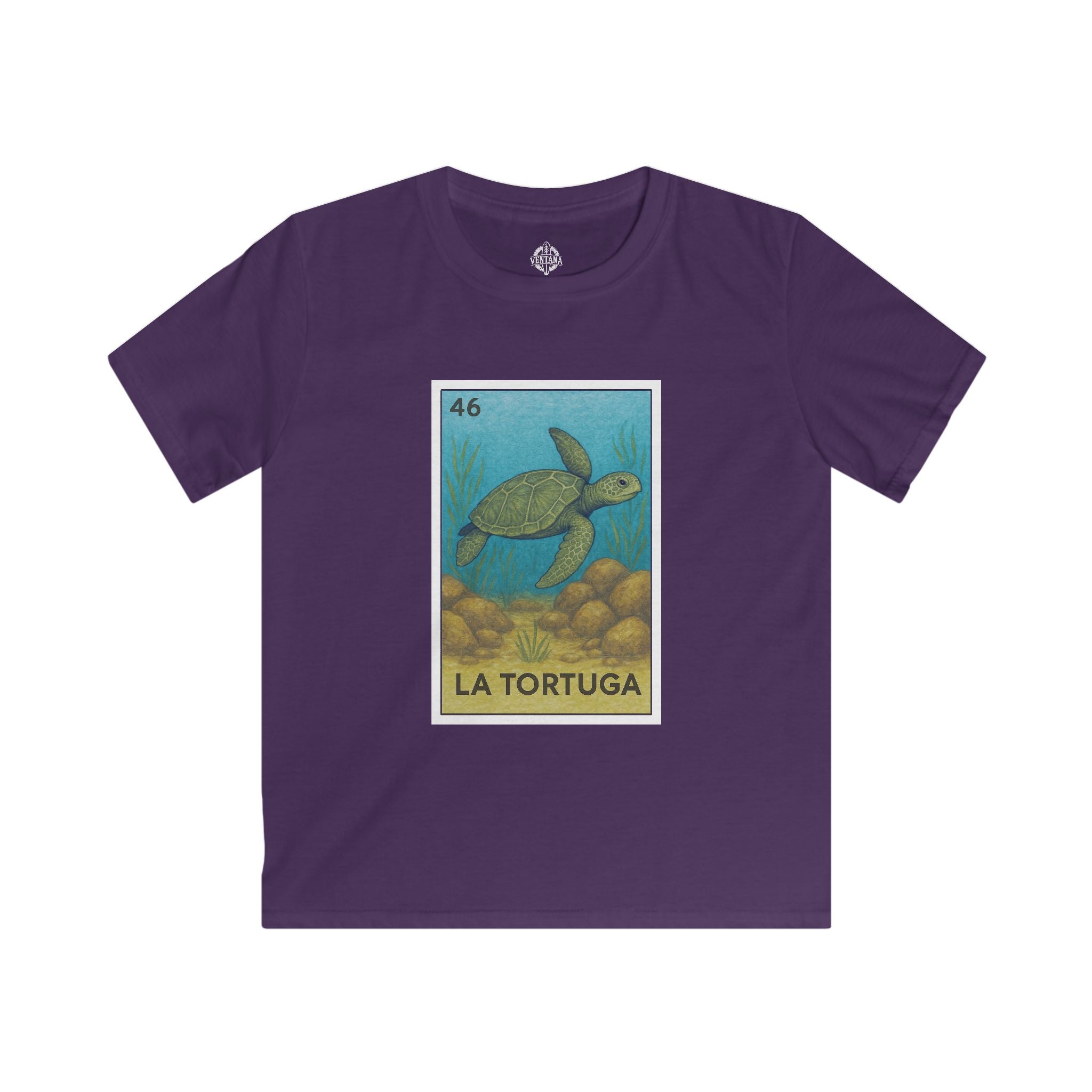 Turtle Lotería Kids - Soft Style U.S. Cotton T-Shirt (La Tortuga)