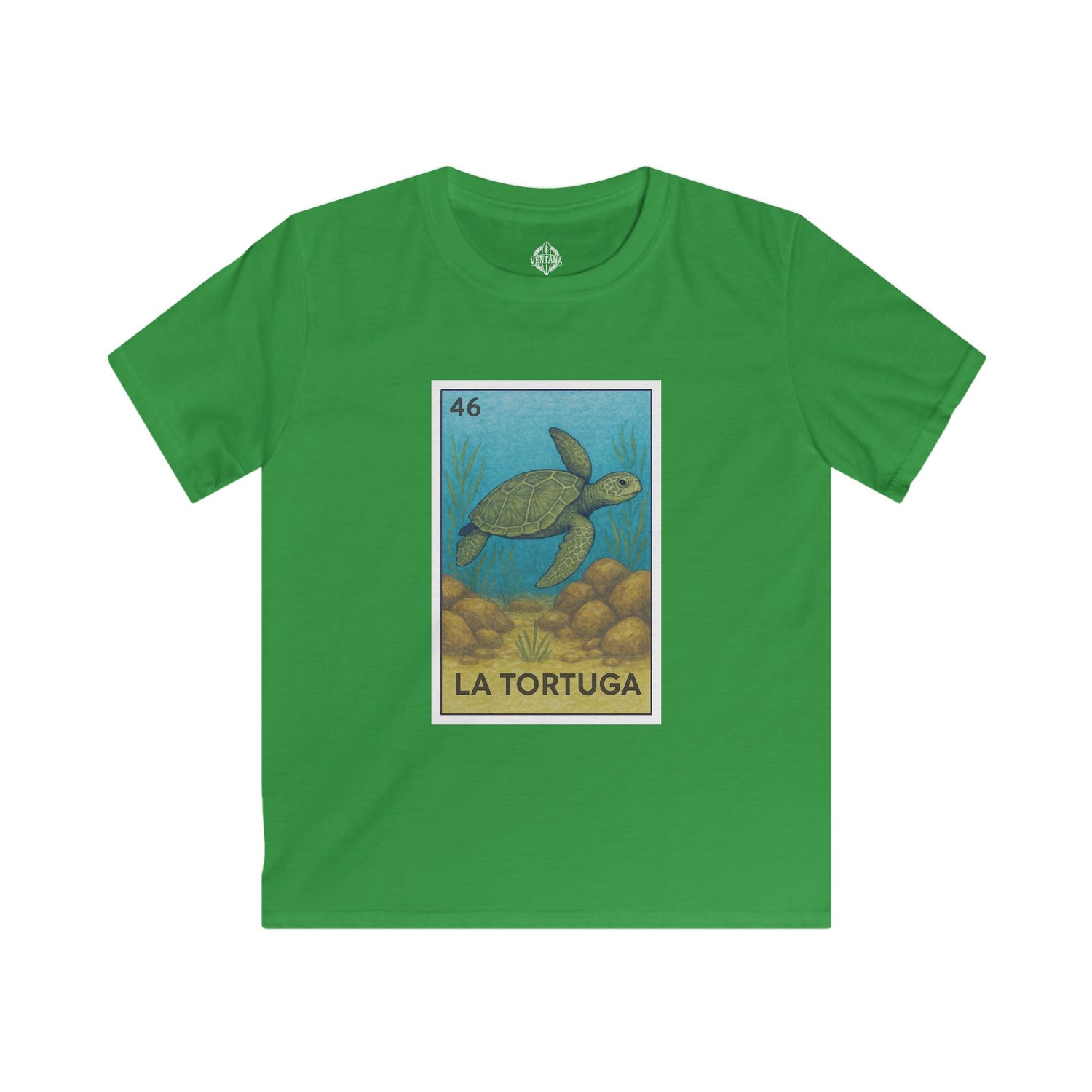Turtle Lotería Kids - Soft Style U.S. Cotton T-Shirt (La Tortuga)