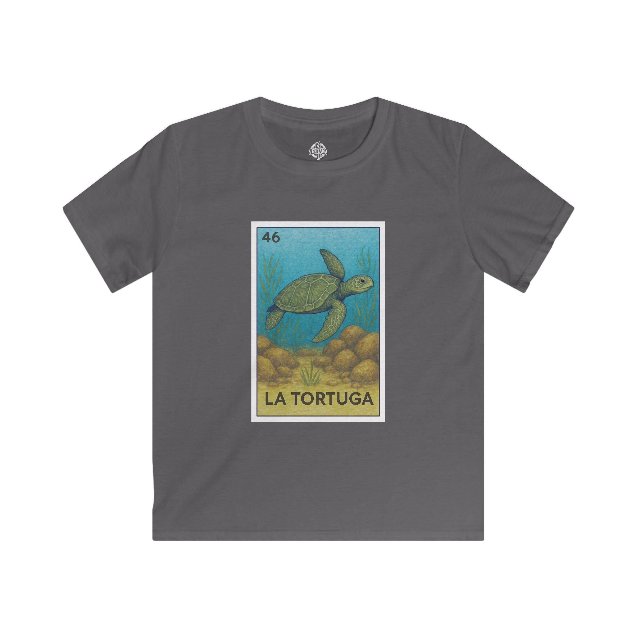 Turtle Lotería Kids - Soft Style U.S. Cotton T-Shirt (La Tortuga)