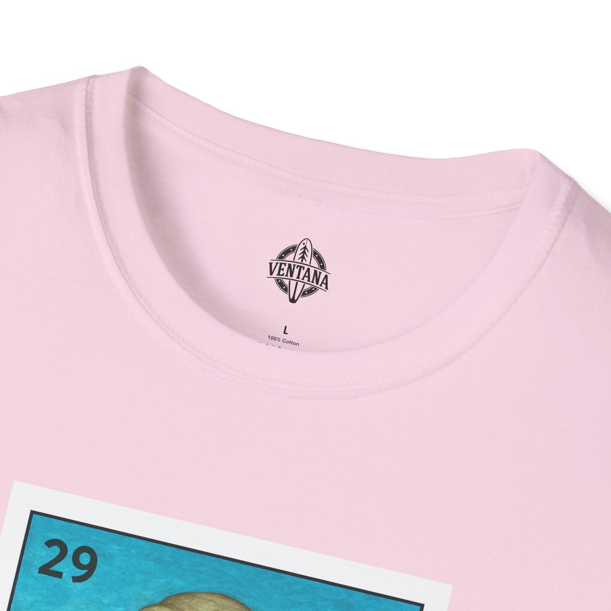 Elephant Seal Lotería Unisex - Soft Style U.S. Cotton T-Shirt (El Elefante Marino)