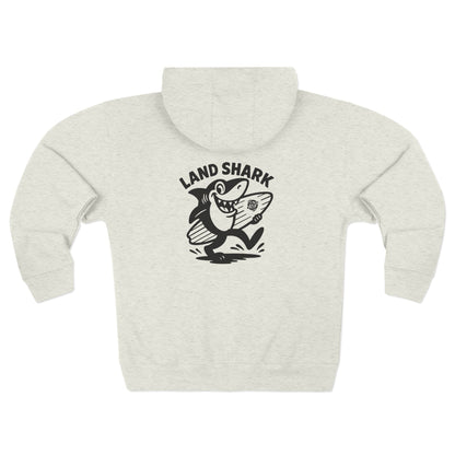Land Shark Unisex - Zip Cotton Blend Fleece Hoodie