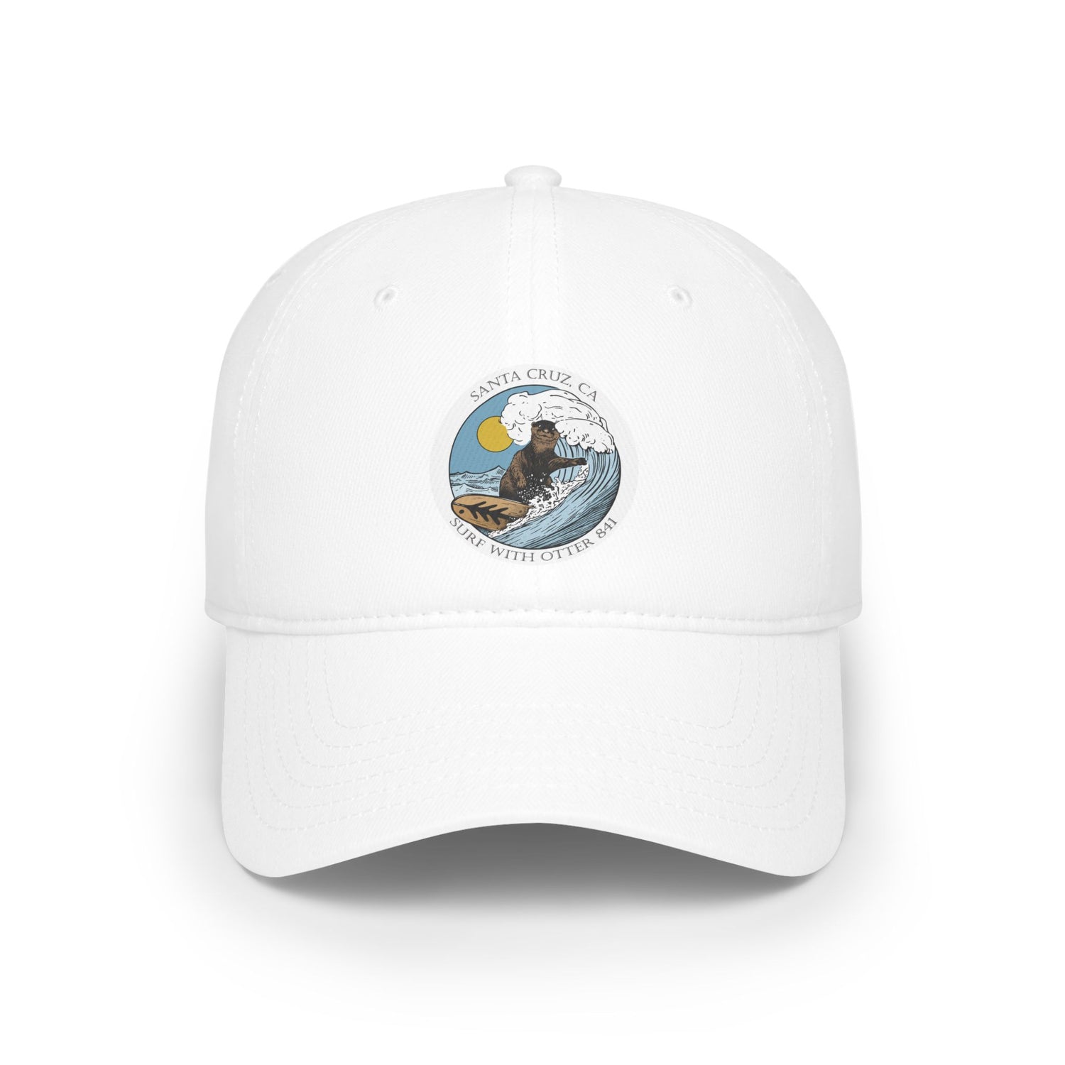 Surf with Otter 841 by Thiago Bianchini - 100% Cotton Baseball Cap