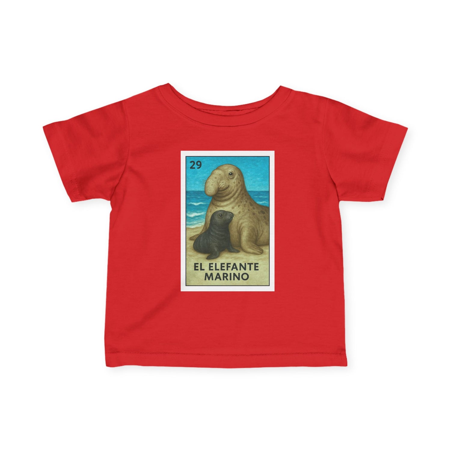 Elephant Seal Lotería - Infant 100% Cotton T-Shirt (El Elefante Marino)