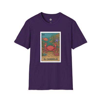 Crab Lotería Unisex - Soft Style U.S. Cotton T-Shirt (El Cangrejo)
