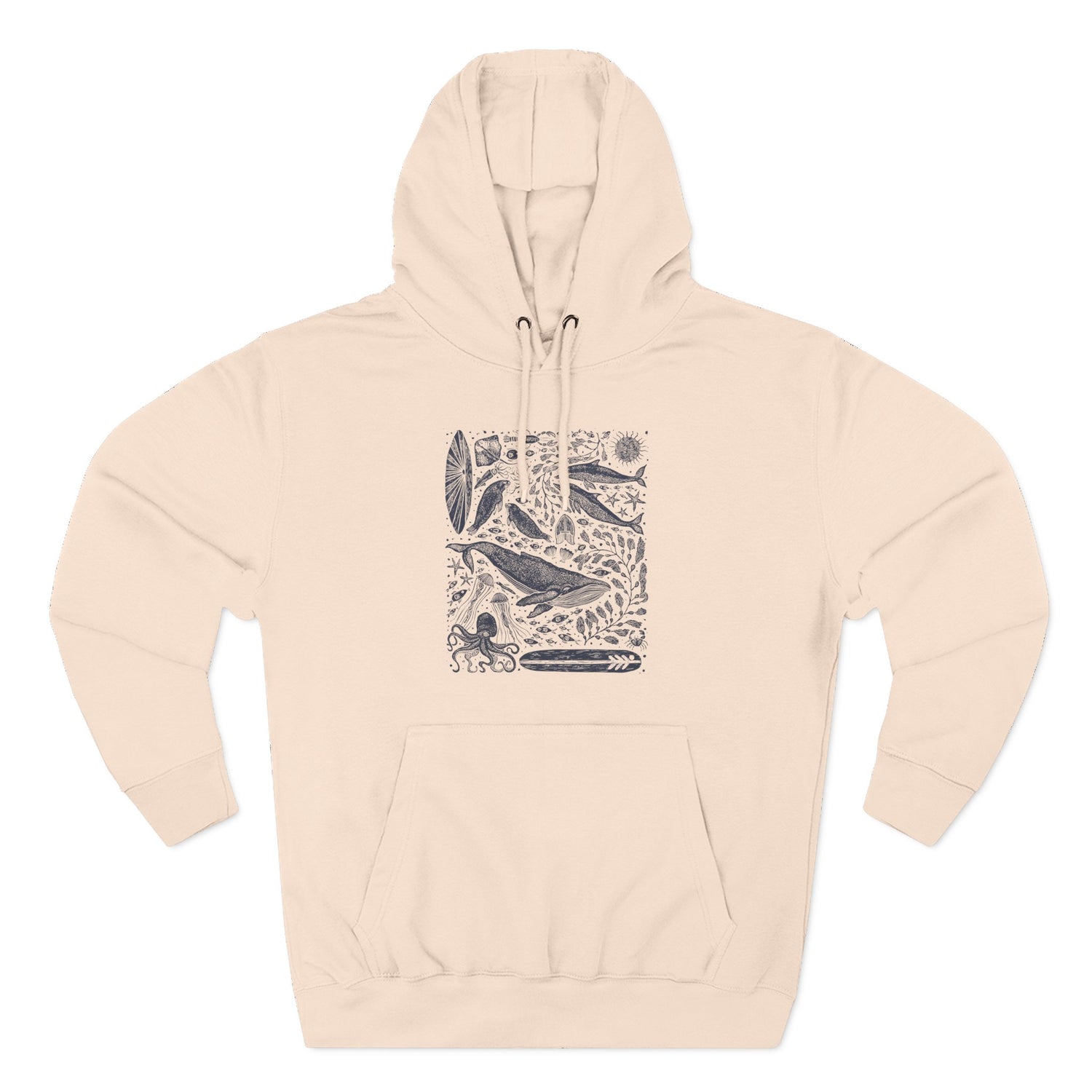 Ventana Marine Life by Lili Arnold Unisex - Pull-Over Cotton Blend Fleece Hoodie