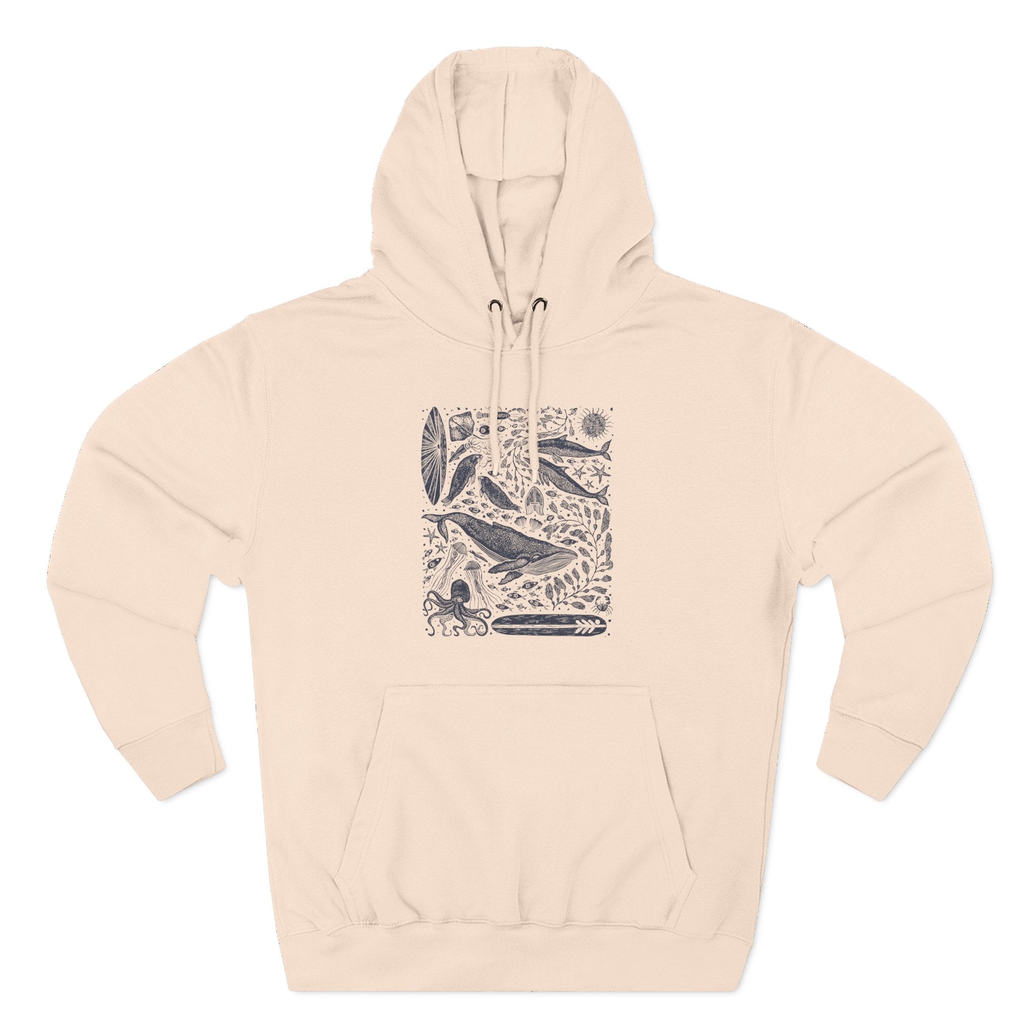 Ventana Marine Life by Lili Arnold Unisex - Pull-Over Cotton Blend Fleece Hoodie