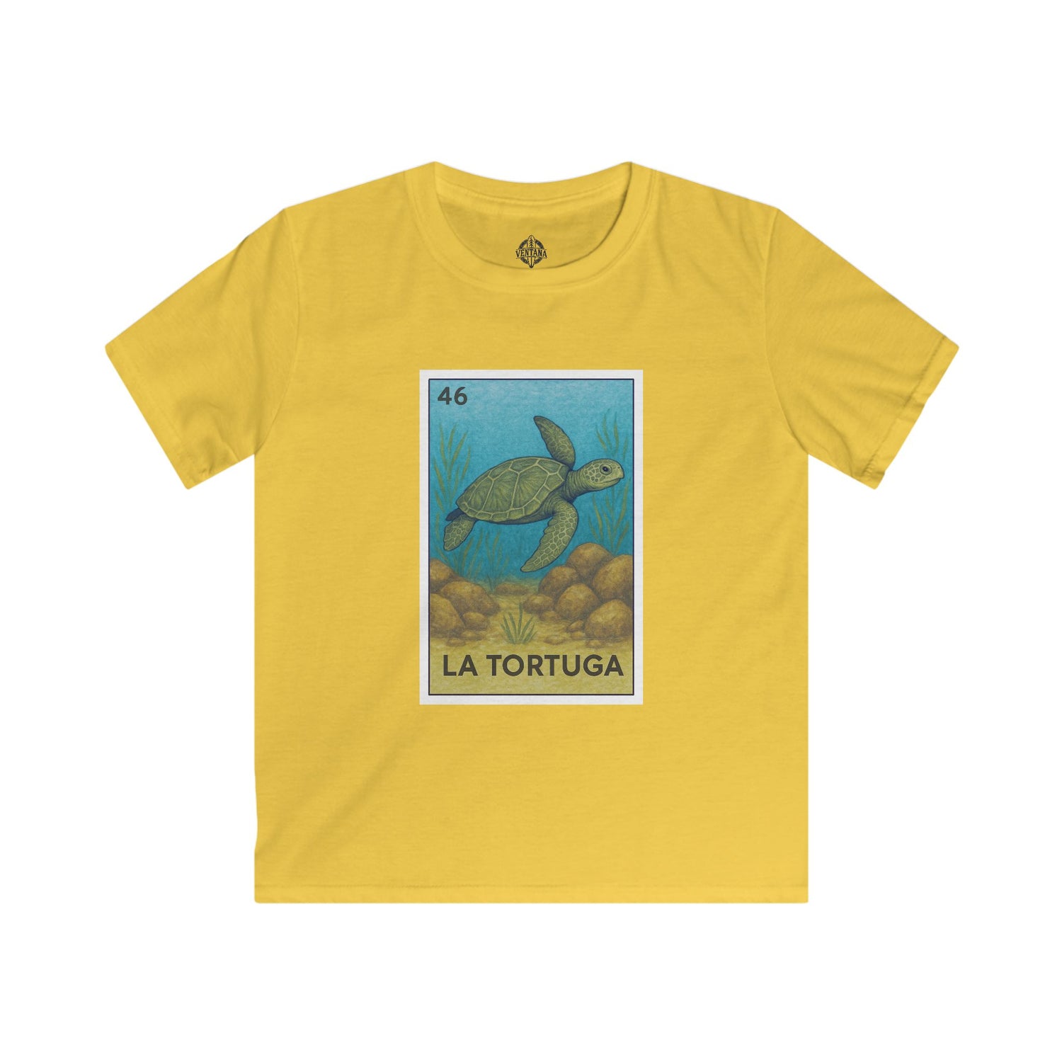 Turtle Lotería Kids - Soft Style U.S. Cotton T-Shirt (La Tortuga)