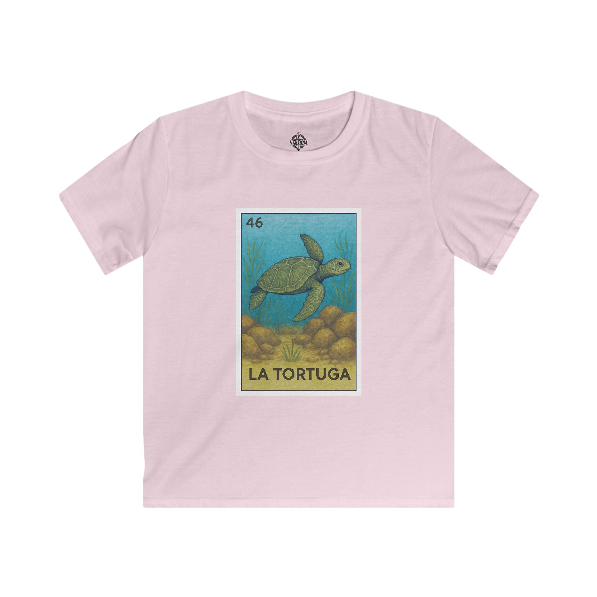 Turtle Lotería Kids - Soft Style U.S. Cotton T-Shirt (La Tortuga)