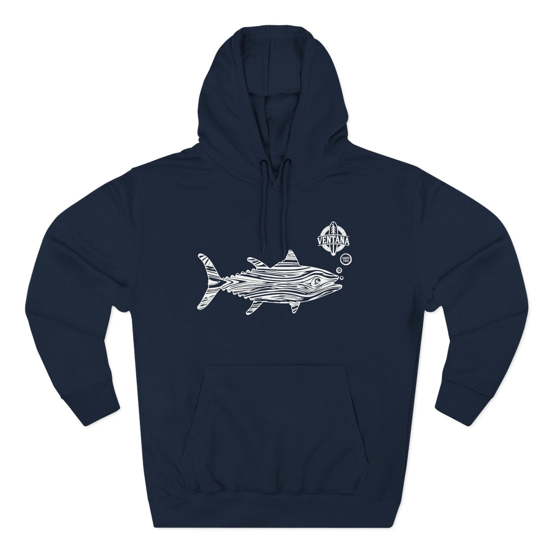 Ventana Wooden Tuna Unisex - Pull-Over Cotton Blend Fleece Hoodie