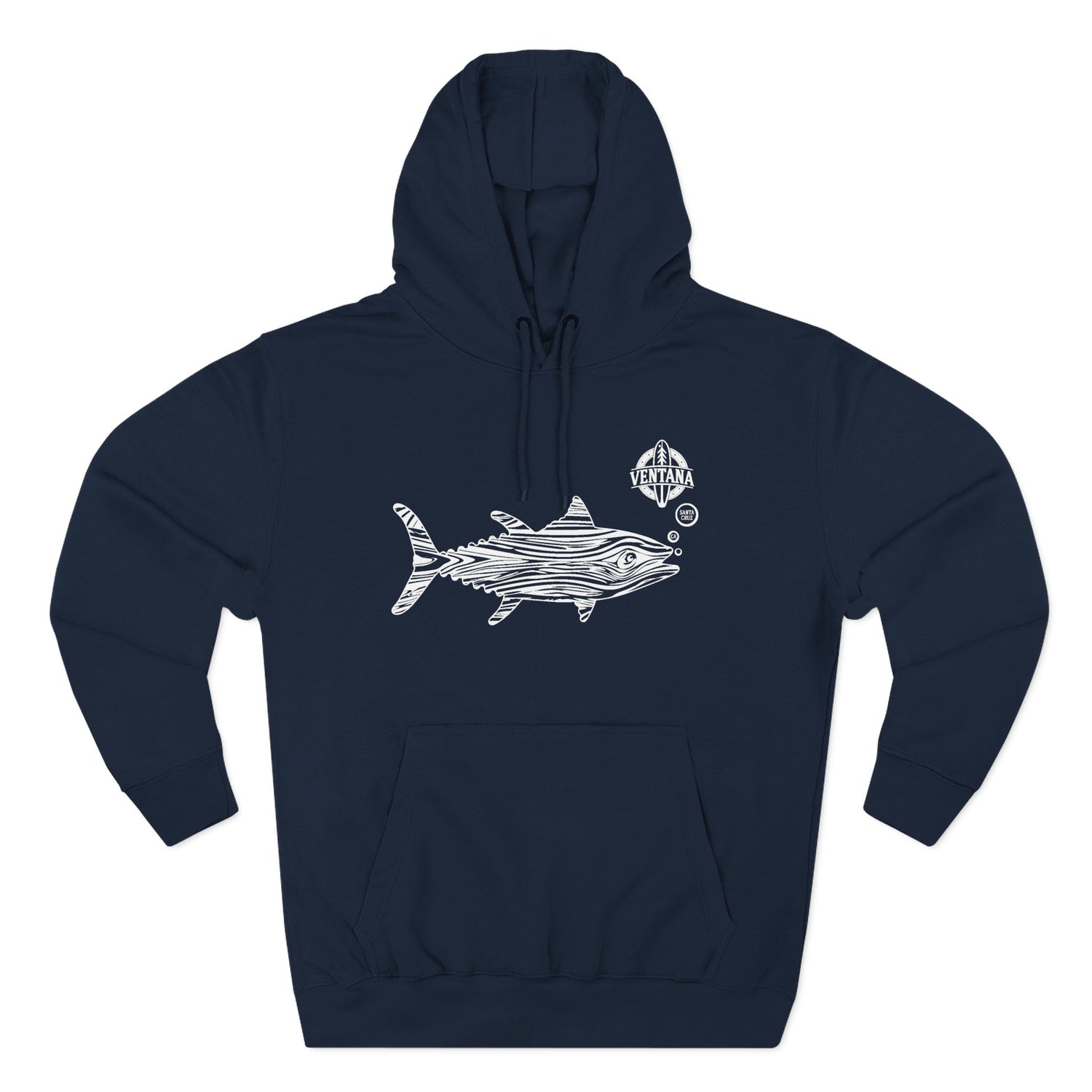 Ventana Wooden Tuna Unisex - Pull-Over Cotton Blend Fleece Hoodie