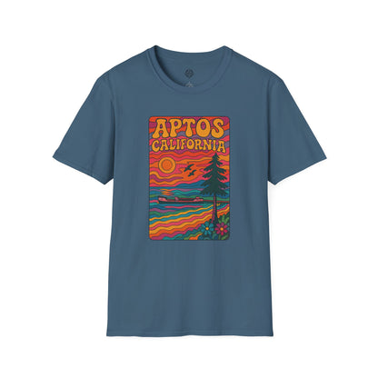 Aptos California Psychedelic Unisex - U.S. Cotton T-Shirt