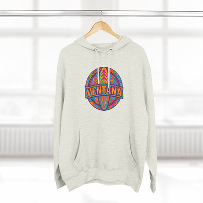 Ventana Psychedelic Treefish Logo Unisex - Pull-Over Cotton Blend Fleece Hoodie